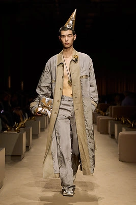 Coach Spring 2027 Party - Look 6 Liquid Metallic Lamé Evening Dress
